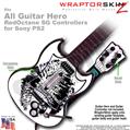 Big Kiss Lips Black on White WraptorSkinz TM Skin fits All PS2 SG Guitars Controllers (GUITAR NOT INCLUDED)s