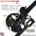 Penguins on Black WraptorSkinz � Skin fits XBOX 360 & PS3 Guitar Hero III Les Paul Controller (GUITAR NOT INCLUDED)
