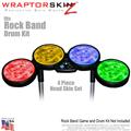 Tie Dye Pastel Colors Skin by WraptorSkinz� fits Rock Band Drum Set for Nintendo Wii, XBOX 360, PS2 & PS3 (DRUMS NOT INCLUDED)