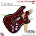 Abstract 01 Red WraptorSkinz � Skin fits Rock Band Stratocaster Guitar for Nintendo Wii, XBOX 360, PS2 & PS3 (GUITAR NOT INCLUDED)
