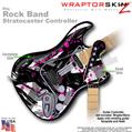 Abstract 02 Pink WraptorSkinz � Skin fits Rock Band Stratocaster Guitar for Nintendo Wii, XBOX 360, PS2 & PS3 (GUITAR NOT INCLUDED)