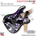 Abstract 02 Purple WraptorSkinz � Skin fits Rock Band Stratocaster Guitar for Nintendo Wii, XBOX 360, PS2 & PS3 (GUITAR NOT INCLUDED)