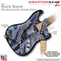 Camouflage Blue WraptorSkinz � Skin fits Rock Band Stratocaster Guitar for Nintendo Wii, XBOX 360, PS2 & PS3 (GUITAR NOT INCLUDED)