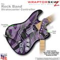 Camouflage Purple WraptorSkinz � Skin fits Rock Band Stratocaster Guitar for Nintendo Wii, XBOX 360, PS2 & PS3 (GUITAR NOT INCLUDED)