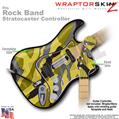 Camouflage Yellow WraptorSkinz � Skin fits Rock Band Stratocaster Guitar for Nintendo Wii, XBOX 360, PS2 & PS3 (GUITAR NOT INCLUDED)