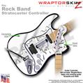 Chrome Drip on White WraptorSkinz � Skin fits Rock Band Stratocaster Guitar for Nintendo Wii, XBOX 360, PS2 & PS3 (GUITAR NOT INCLUDED)