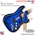 Colorburst Blue WraptorSkinz � Skin fits Rock Band Stratocaster Guitar for Nintendo Wii, XBOX 360, PS2 & PS3 (GUITAR NOT INCLUDED)