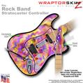 Tie Dye Pastel WraptorSkinz � Skin fits Rock Band Stratocaster Guitar for Nintendo Wii, XBOX 360, PS2 & PS3 (GUITAR NOT INCLUDED)