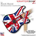 Union Jack 02 WraptorSkinz � Skin fits Rock Band Stratocaster Guitar for Nintendo Wii, XBOX 360, PS2 & PS3 (GUITAR NOT INCLUDED)