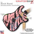 Zebra Stripes Pink WraptorSkinz � Skin fits Rock Band Stratocaster Guitar for Nintendo Wii, XBOX 360, PS2 & PS3 (GUITAR NOT INCLUDED)
