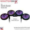 Alecias Swirl 02 Purple Skin by WraptorSkinz� fits Rock Band Drum Set for Nintendo Wii, XBOX 360, PS2 & PS3 (DRUMS NOT INCLUDED)