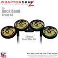 Alecias Swirl 02 Yellow Skin by WraptorSkinz� fits Rock Band Drum Set for Nintendo Wii, XBOX 360, PS2 & PS3 (DRUMS NOT INCLUDED)