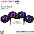 Barbwire Heart Purple Skin by WraptorSkinz� fits Rock Band Drum Set for Nintendo Wii, XBOX 360, PS2 & PS3 (DRUMS NOT INCLUDED)
