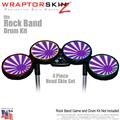 Rising Sun Purple Skin by WraptorSkinz� fits Rock Band Drum Set for Nintendo Wii, XBOX 360, PS2 & PS3 (DRUMS NOT INCLUDED)