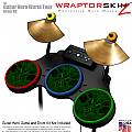 Abstract 01 Green Skin by WraptorSkinz� fits Guitar Hero 4 World Tour Drum Set for Nintendo Wii, XBOX 360, PS2 & PS3 (DRUMS NOT INCLUDED)