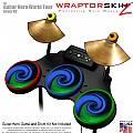 Alecias Swirl 01 Blue Skin by WraptorSkinz� fits Guitar Hero 4 World Tour Drum Set for Nintendo Wii, XBOX 360, PS2 & PS3 (DRUMS NOT INCLUDED)