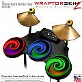 Alecias Swirl 01 Colors Skin by WraptorSkinz� fits Guitar Hero 4 World Tour Drum Set for Nintendo Wii, XBOX 360, PS2 & PS3 (DRUMS NOT INCLUDED)