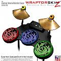 Alecias Swirl 02 Colors Skin by WraptorSkinz� fits Guitar Hero 4 World Tour Drum Set for Nintendo Wii, XBOX 360, PS2 & PS3 (DRUMS NOT INCLUDED)