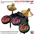 Alecias Swirl 02 Red Skin by WraptorSkinz� fits Guitar Hero 4 World Tour Drum Set for Nintendo Wii, XBOX 360, PS2 & PS3 (DRUMS NOT INCLUDED)