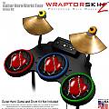 Barbwire Heart Red Skin by WraptorSkinz� fits Guitar Hero 4 World Tour Drum Set for Nintendo Wii, XBOX 360, PS2 & PS3 (DRUMS NOT INCLUDED)
