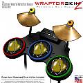 Barbwire Heart Yellow Skin by WraptorSkinz� fits Guitar Hero 4 World Tour Drum Set for Nintendo Wii, XBOX 360, PS2 & PS3 (DRUMS NOT INCLUDED)