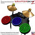 Bullseye Colors and Black Skin by WraptorSkinz� fits Guitar Hero 4 World Tour Drum Set for Nintendo Wii, XBOX 360, PS2 & PS3 (DRUMS NOT INCLUDED)