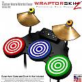 Bullseye Colors and White Skin by WraptorSkinz� fits Guitar Hero 4 World Tour Drum Set for Nintendo Wii, XBOX 360, PS2 & PS3 (DRUMS NOT INCLUDED)