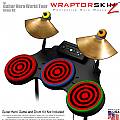 Bullseye Red and Black Skin by WraptorSkinz� fits Guitar Hero 4 World Tour Drum Set for Nintendo Wii, XBOX 360, PS2 & PS3 (DRUMS NOT INCLUDED)