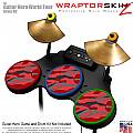 Camouflage Red Skin by WraptorSkinz� fits Guitar Hero 4 World Tour Drum Set for Nintendo Wii, XBOX 360, PS2 & PS3 (DRUMS NOT INCLUDED)