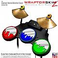 Chrome Drip on Colors Skin by WraptorSkinz� fits Guitar Hero 4 World Tour Drum Set for Nintendo Wii, XBOX 360, PS2 & PS3 (DRUMS NOT INCLUDED)