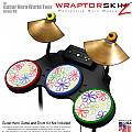Kearas Flowers on White Skin by WraptorSkinz� fits Guitar Hero 4 World Tour Drum Set for Nintendo Wii, XBOX 360, PS2 & PS3 (DRUMS NOT INCLUDED)
