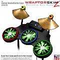 Lightning Green Skin by WraptorSkinz� fits Guitar Hero 4 World Tour Drum Set for Nintendo Wii, XBOX 360, PS2 & PS3 (DRUMS NOT INCLUDED)