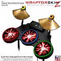 Lightning Red Skin by WraptorSkinz� fits Guitar Hero 4 World Tour Drum Set for Nintendo Wii, XBOX 360, PS2 & PS3 (DRUMS NOT INCLUDED)