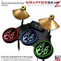 Metal Flames Colors Skin by WraptorSkinz� fits Guitar Hero 4 World Tour Drum Set for Nintendo Wii, XBOX 360, PS2 & PS3 (DRUMS NOT INCLUDED)