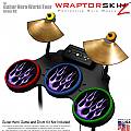 Metal Flames Purple Skin by WraptorSkinz� fits Guitar Hero 4 World Tour Drum Set for Nintendo Wii, XBOX 360, PS2 & PS3 (DRUMS NOT INCLUDED)