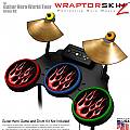 Metal Flames Red Skin by WraptorSkinz� fits Guitar Hero 4 World Tour Drum Set for Nintendo Wii, XBOX 360, PS2 & PS3 (DRUMS NOT INCLUDED)