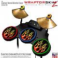 Metal Flames Skin by WraptorSkinz� fits Guitar Hero 4 World Tour Drum Set for Nintendo Wii, XBOX 360, PS2 & PS3 (DRUMS NOT INCLUDED)