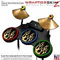 Metal Flames Yellow Skin by WraptorSkinz� fits Guitar Hero 4 World Tour Drum Set for Nintendo Wii, XBOX 360, PS2 & PS3 (DRUMS NOT INCLUDED)