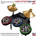 Neon Swoosh on Black Skin by WraptorSkinz� fits Guitar Hero 4 World Tour Drum Set for Nintendo Wii, XBOX 360, PS2 & PS3 (DRUMS NOT INCLUDED)