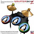 Penguins on Blue Skin by WraptorSkinz� fits Guitar Hero 4 World Tour Drum Set for Nintendo Wii, XBOX 360, PS2 & PS3 (DRUMS NOT INCLUDED)