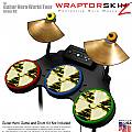 Radioactive Yellow Skin by WraptorSkinz� fits Guitar Hero 4 World Tour Drum Set for Nintendo Wii, XBOX 360, PS2 & PS3 (DRUMS NOT INCLUDED)