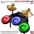 Rainbow Swirl Colors Skin by WraptorSkinz� fits Guitar Hero 4 World Tour Drum Set for Nintendo Wii, XBOX 360, PS2 & PS3 (DRUMS NOT INCLUDED)