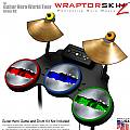 Ripped Metal Fire Colors Skin by WraptorSkinz� fits Guitar Hero 4 World Tour Drum Set for Nintendo Wii, XBOX 360, PS2 & PS3 (DRUMS NOT INCLUDED)