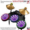 Rising Sun Purple Skin by WraptorSkinz� fits Guitar Hero 4 World Tour Drum Set for Nintendo Wii, XBOX 360, PS2 & PS3 (DRUMS NOT INCLUDED)