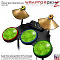 Stardust Green Skin by WraptorSkinz� fits Guitar Hero 4 World Tour Drum Set for Nintendo Wii, XBOX 360, PS2 & PS3 (DRUMS NOT INCLUDED)