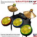 Stardust Yellow Skin by WraptorSkinz� fits Guitar Hero 4 World Tour Drum Set for Nintendo Wii, XBOX 360, PS2 & PS3 (DRUMS NOT INCLUDED)