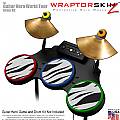 Zebra Stripes Skin by WraptorSkinz� fits Guitar Hero 4 World Tour Drum Set for Nintendo Wii, XBOX 360, PS2 & PS3 (DRUMS NOT INCLUDED)