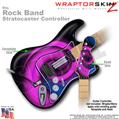 Alecias Swirl 01 Purple WraptorSkinz � Skin fits Rock Band Stratocaster Guitar for Nintendo Wii, XBOX 360, PS2 & PS3 (GUITAR NOT INCLUDED)