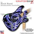 Alecias Swirl 02 Blue WraptorSkinz � Skin fits Rock Band Stratocaster Guitar for Nintendo Wii, XBOX 360, PS2 & PS3 (GUITAR NOT INCLUDED)