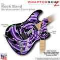 Alecias Swirl 02 Purple WraptorSkinz � Skin fits Rock Band Stratocaster Guitar for Nintendo Wii, XBOX 360, PS2 & PS3 (GUITAR NOT INCLUDED)